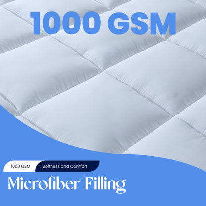 Olivia Rocco Microfibre Mattress Topper Heavy Fill Extra Deep Anti Allergy Cooling – view 4