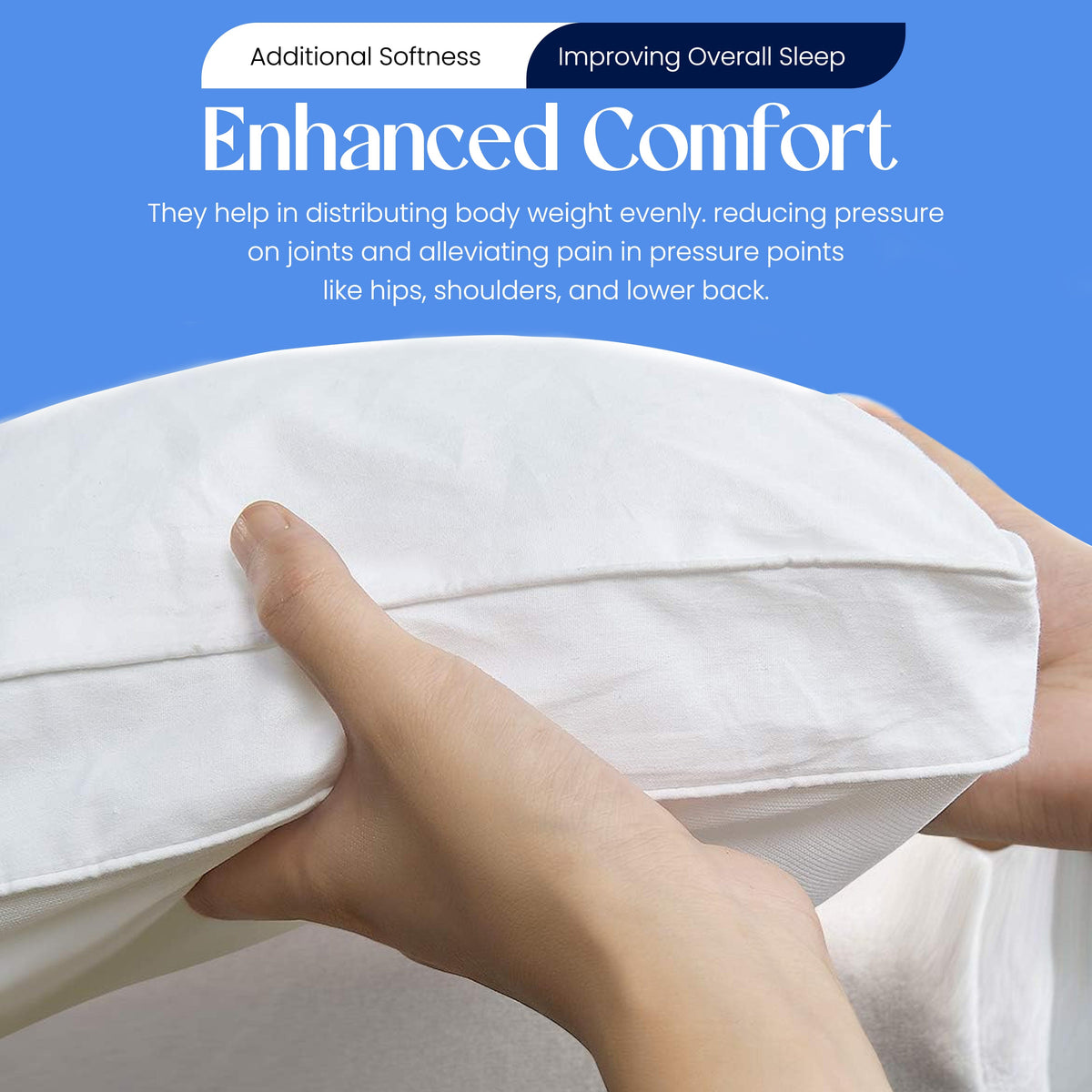 Olivia Rocco Microfibre Mattress Topper Heavy Fill Extra Deep Anti Allergy Cooling – view 5
