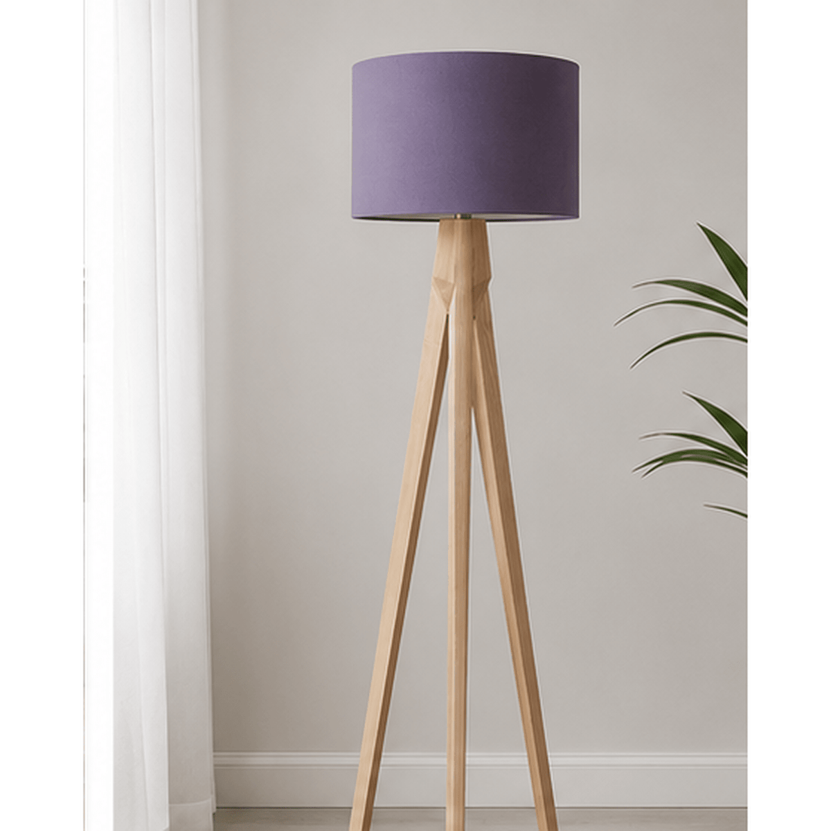 Plain Aubergine Lampshade – Handmade UK, Purple Ceiling or Table Lamp Shade | Made to Order – view 4