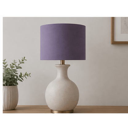 Plain Aubergine Lampshade – Handmade UK, Purple Ceiling or Table Lamp Shade | Made to Order – view 6