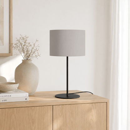 Plain Dove Grey Lampshade – Handmade UK, Ceiling or Table Lamp Shade | Made to Order – view 3