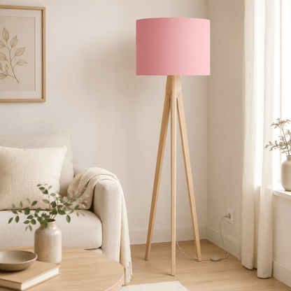 Plain Dusty Rose Lampshade – Handmade UK, Pink Ceiling or Table Lamp Shade | Made to Order – view 4