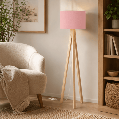 Plain Dusty Rose Lampshade – Handmade UK, Pink Ceiling or Table Lamp Shade | Made to Order – view 5