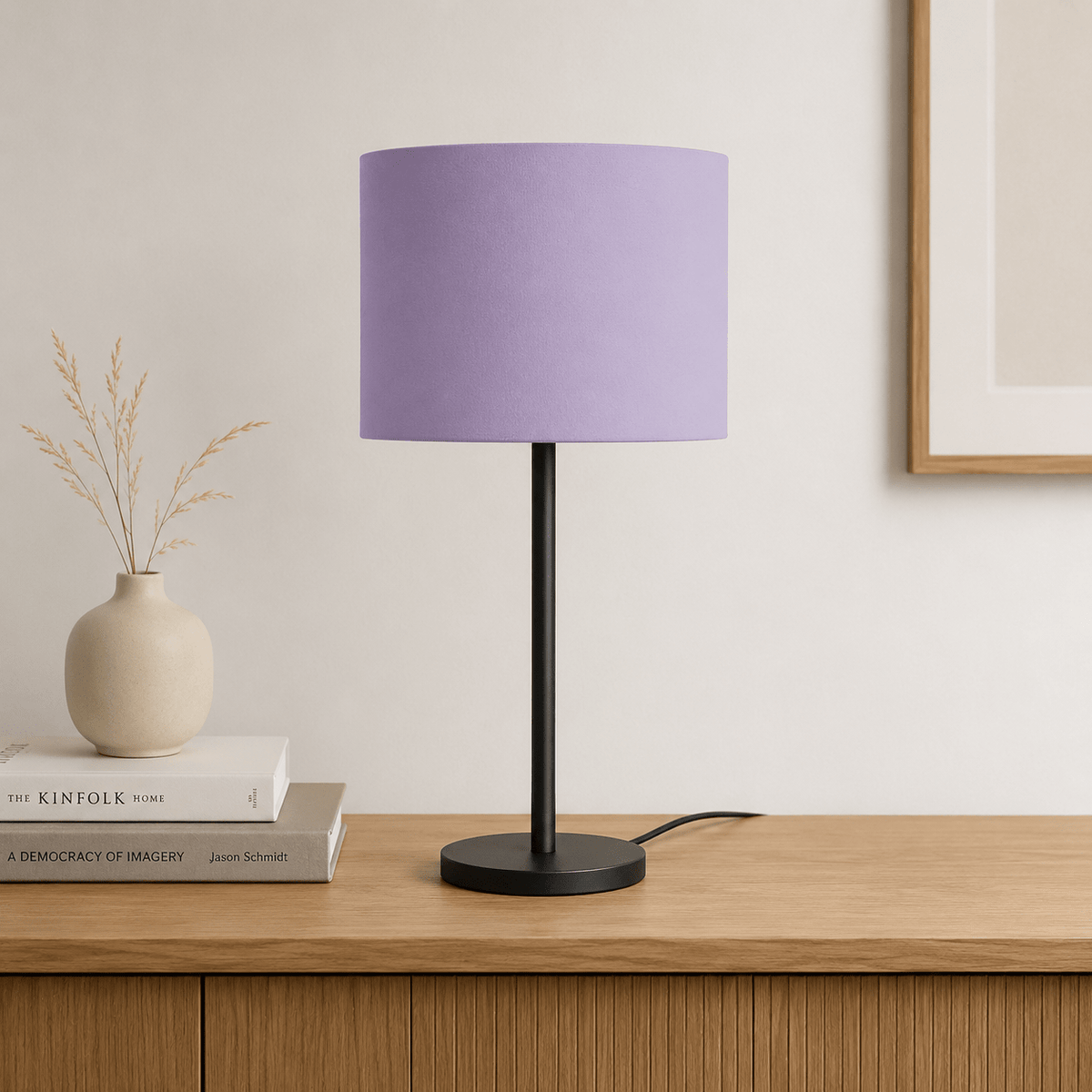 Plain Lavender Lampshade – Handmade UK, Lilac Ceiling or Table Lamp Shade | Made to Order – view 2