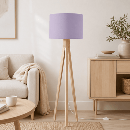 Plain Lavender Lampshade – Handmade UK, Lilac Ceiling or Table Lamp Shade | Made to Order – view 5