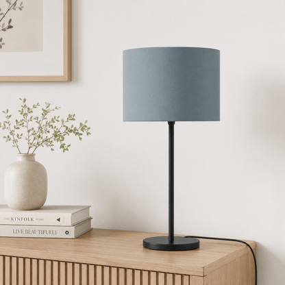 Plain Petrol Blue Lampshade – Handmade UK, Ceiling or Table Lamp Shade | Made to Order – view 3
