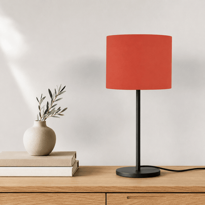 Plain Rust Red Lampshade – Handmade UK, Ceiling or Table Lamp Shade | Made to Order – view 3