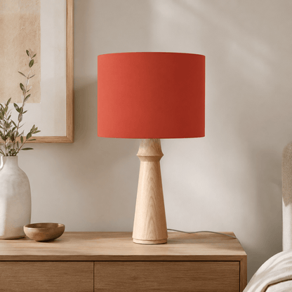 Plain Rust Red Lampshade – Handmade UK, Ceiling or Table Lamp Shade | Made to Order – view 2