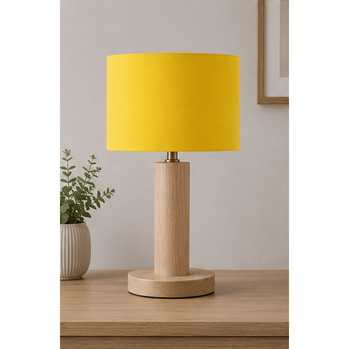 Plain Yellow Lampshade – Handmade UK, Ceiling or Table Lamp Shade | Made to Order – view 2