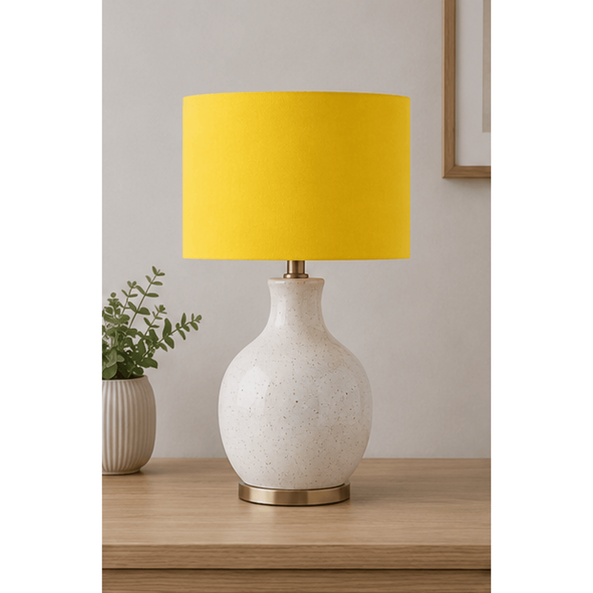 Plain Yellow Lampshade – Handmade UK, Ceiling or Table Lamp Shade | Made to Order – view 5