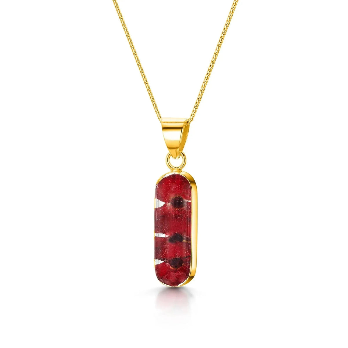 Poppy Silver Vertical Bar Pendant Necklace – view 2