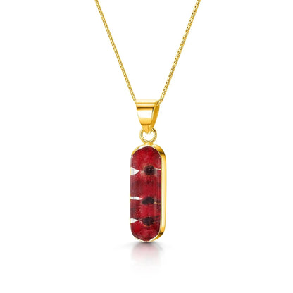 Poppy Silver Vertical Bar Pendant Necklace – view 2