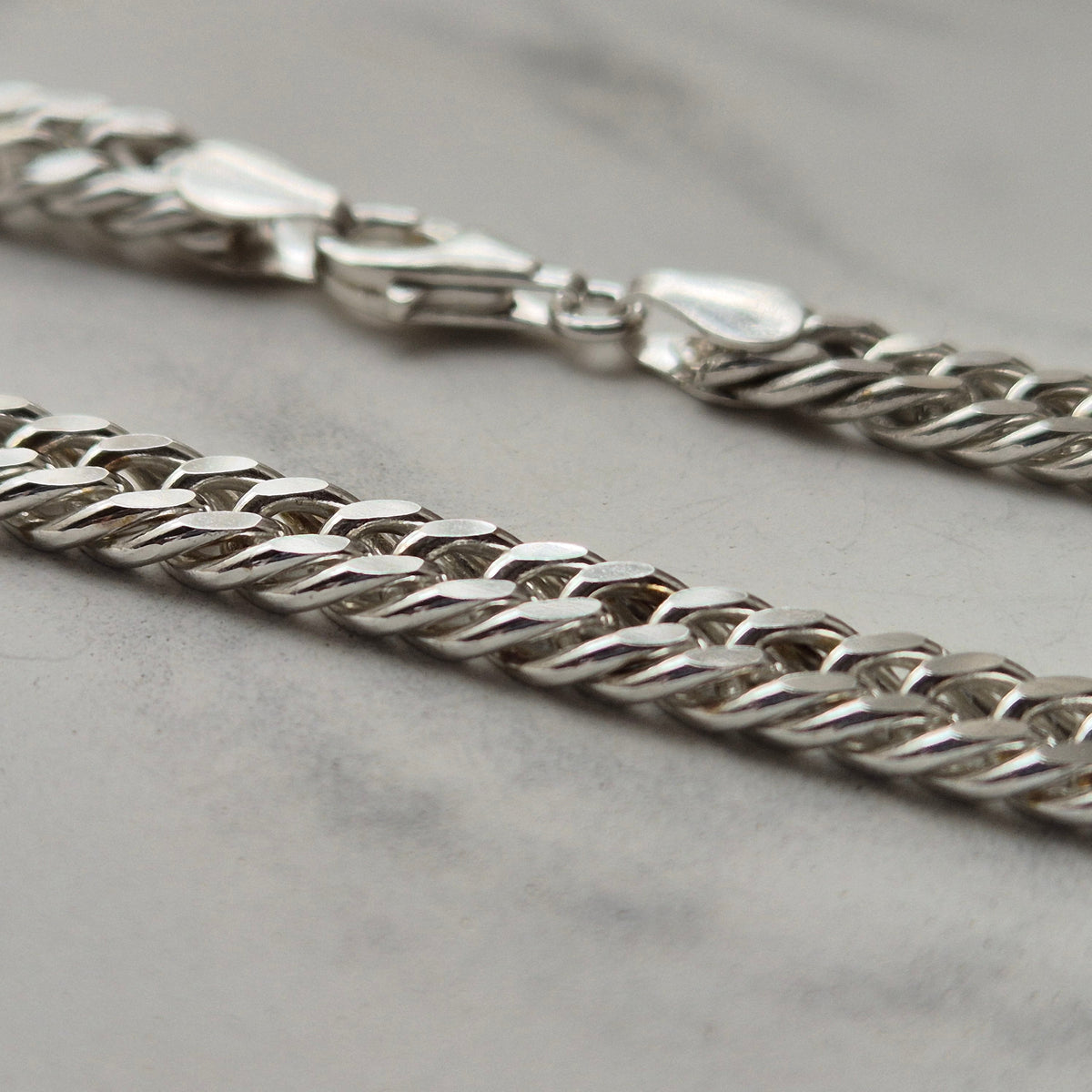 925 Sterling Silver 6.2mm Diamond Cut Cuban Link Chain – view 3