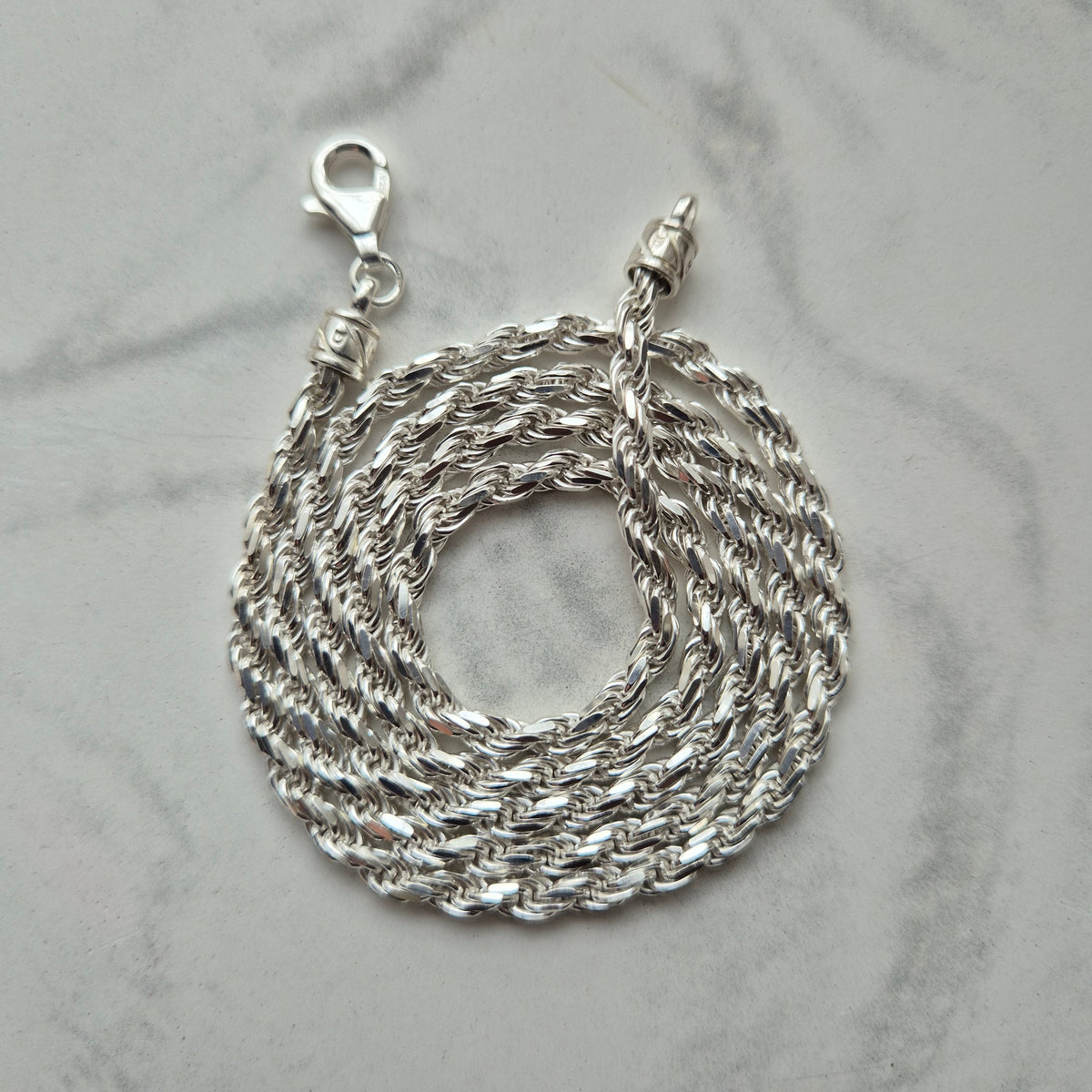 925 Sterling Silver 3.8mm Rope Chain – view 3