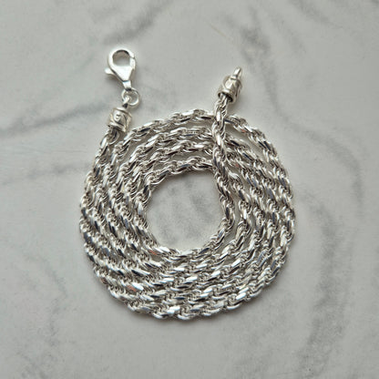 925 Sterling Silver 3.8mm Rope Chain – view 3