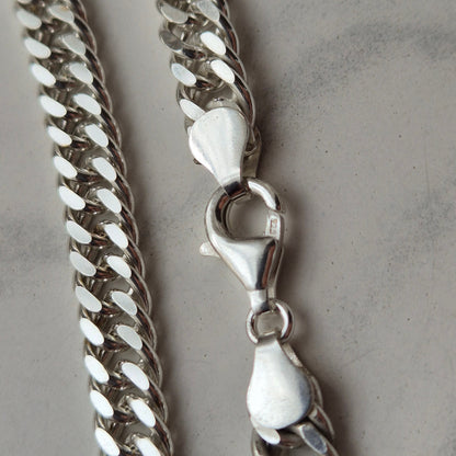 925 Sterling Silver 6.2mm Diamond Cut Cuban Link Chain – view 5