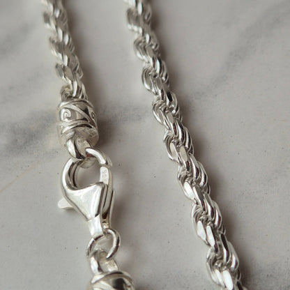 925 Sterling Silver 3.8mm Rope Chain – view 4
