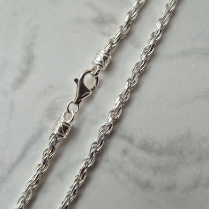 925 Sterling Silver 3.8mm Rope Chain – view 2