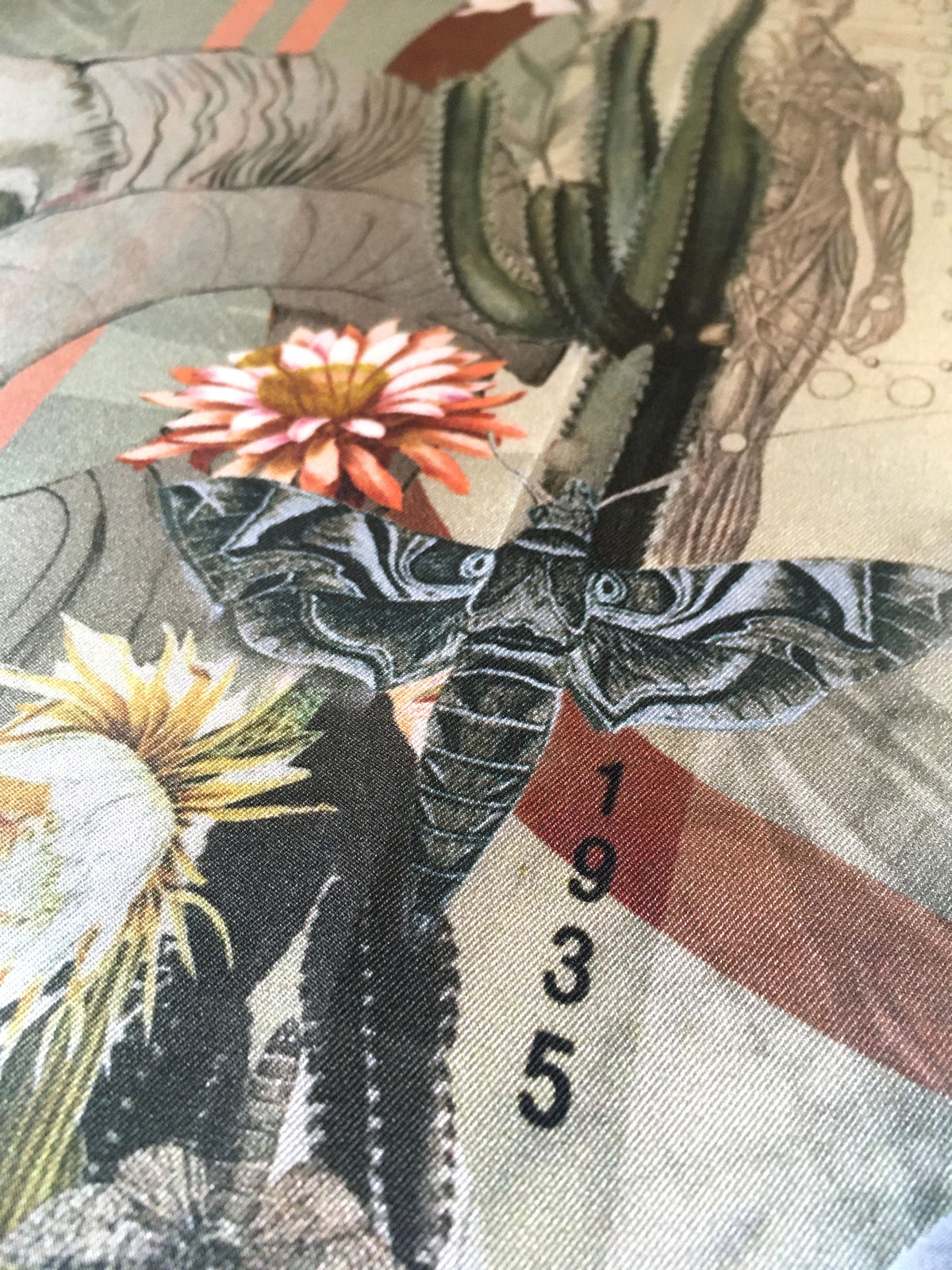 Sage Green Luxury Silk Pocket Square and tie men's Gift set 'Mirage' design inspired by Arizona Desert – view 6