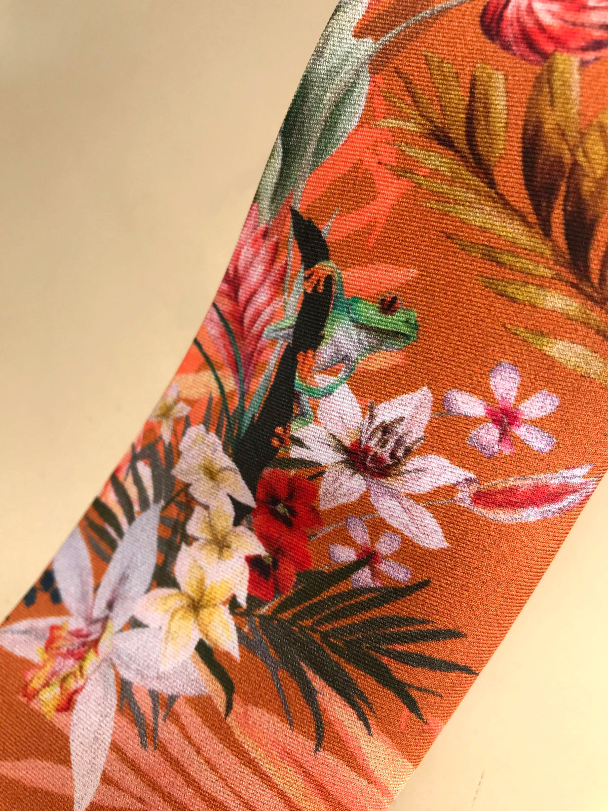 Rust Luxury Silk Pocket Square and tie in Gift set in box, 'Eden' design formal wear for weddings or groomsmen – view 8