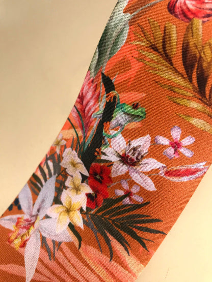 Rust Luxury Silk Pocket Square and tie in Gift set in box, 'Eden' design formal wear for weddings or groomsmen – view 8