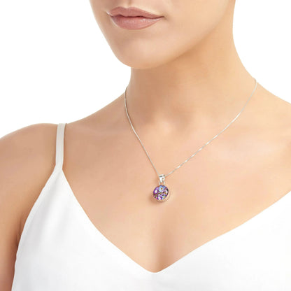 Purple Haze Round Pendant Necklace – view 3