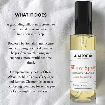 Somali Frankincense Sleep Pillow Spray | Overactive Mind | anatomē