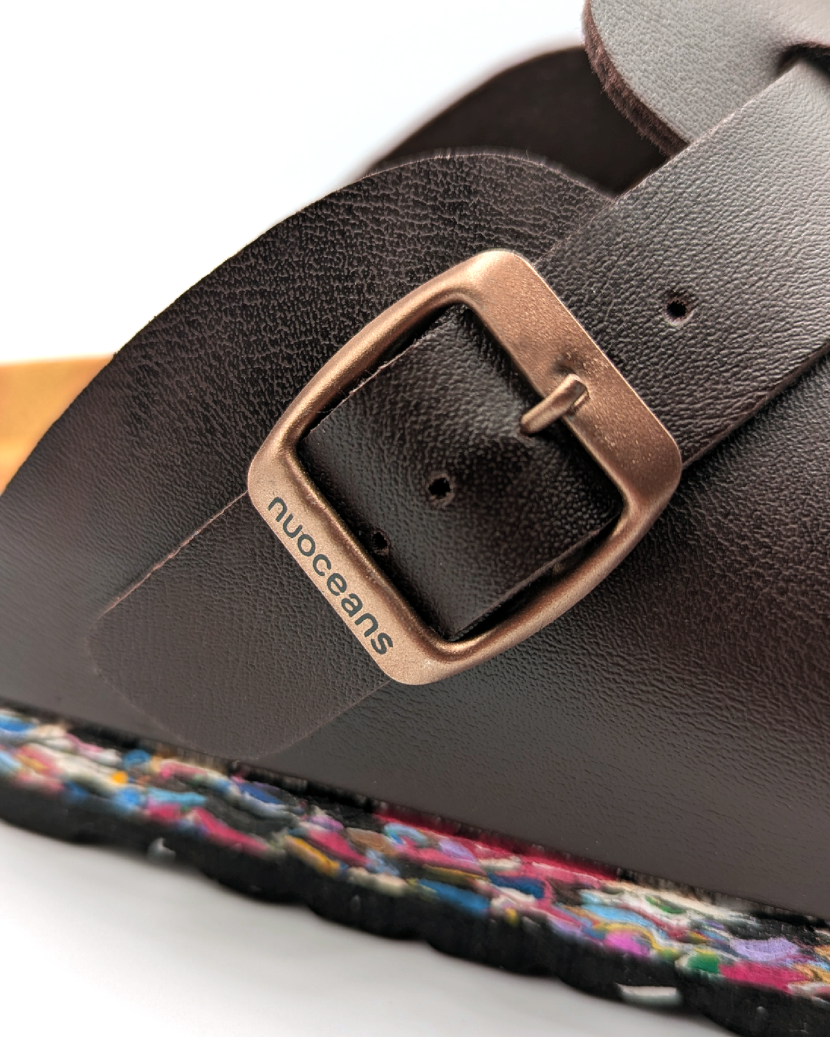 Truffle Recycled Vegan Leather Clog - Dark Brown – view 3