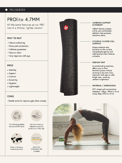 Manduka PROlite Standard 71" Yoga Mat 4.7mm