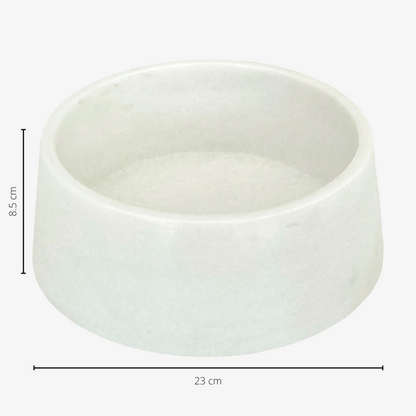 White Crystal Marble Dog Bowl – view 4