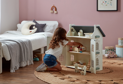 Noble Wooden Dollhouse with 11-Piece Furniture Set – view 7