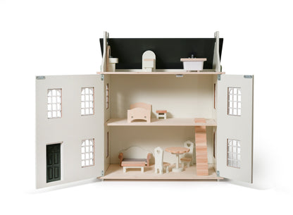 Noble Wooden Dollhouse with 11-Piece Furniture Set – view 4