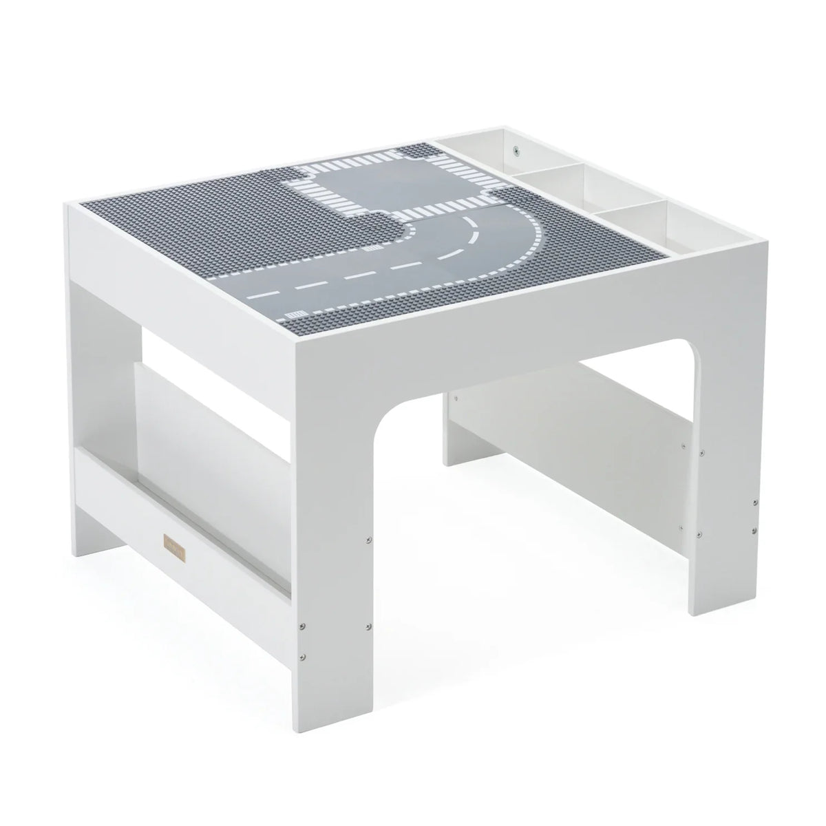 Kids Wooden Activity Table with Storage, Baseplate and Blackboard – view 4