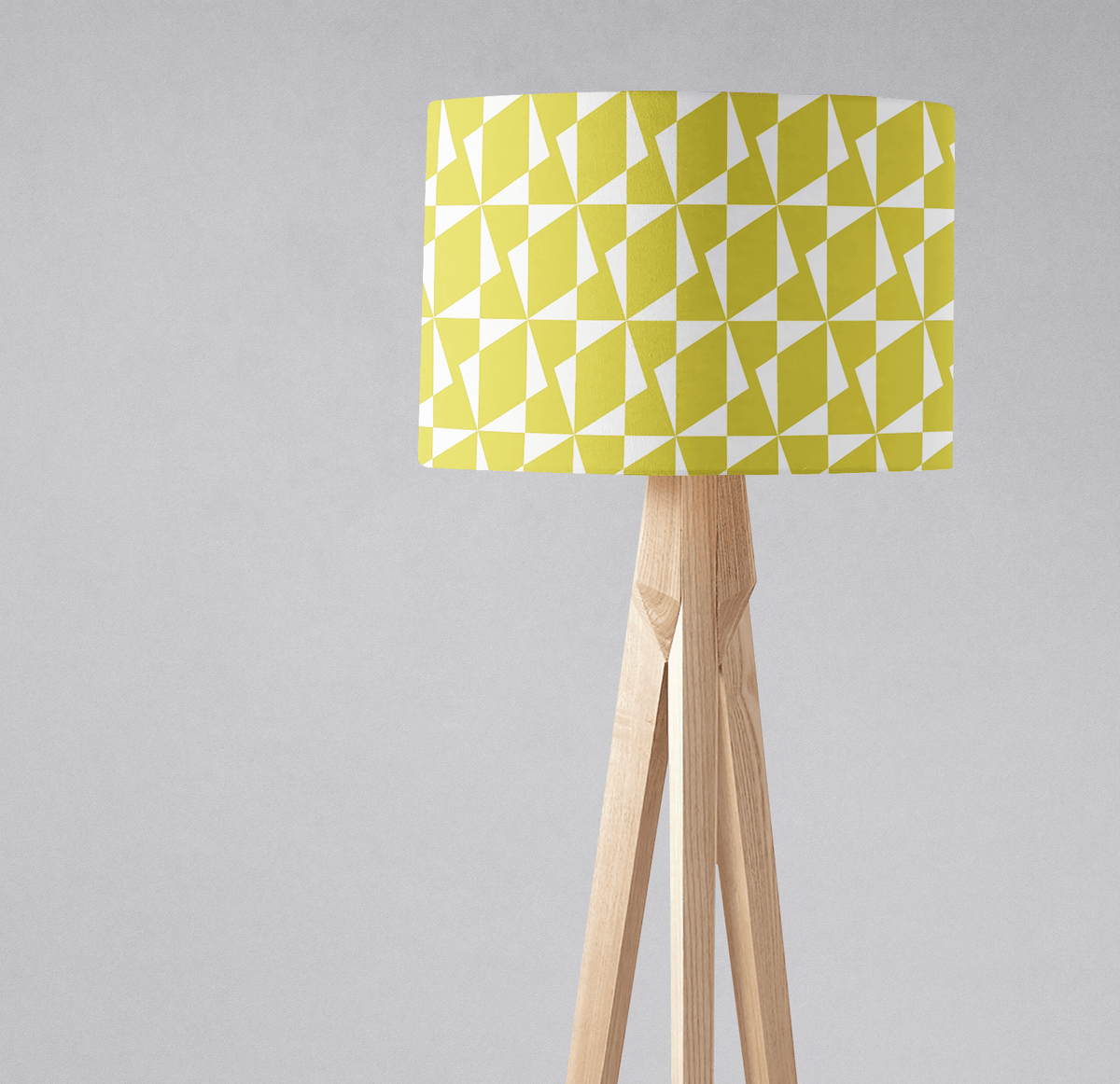 Yellow Retro Geometric Lampshade, Ceiling or Table Lamp Shade